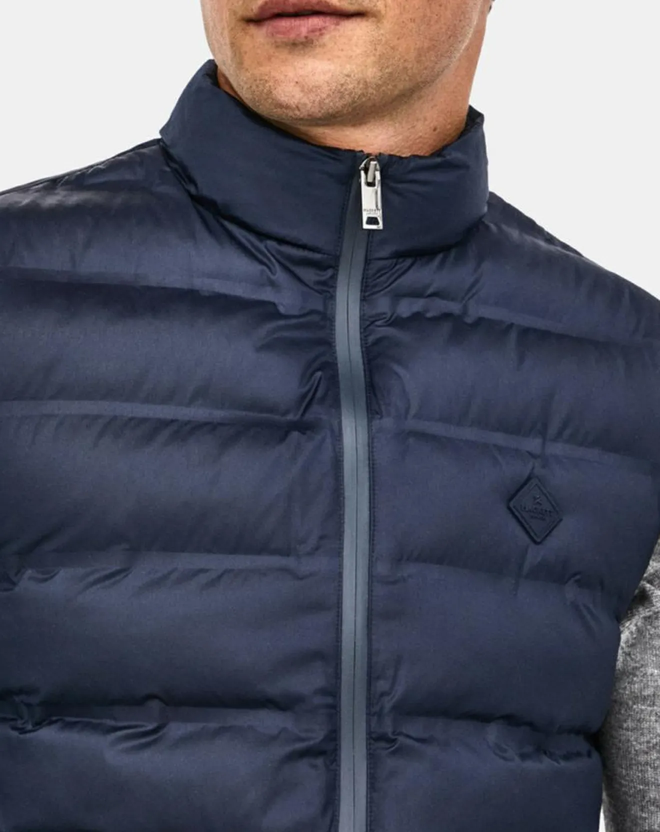 Online Hackett London Doudoune sans manches unie bleue