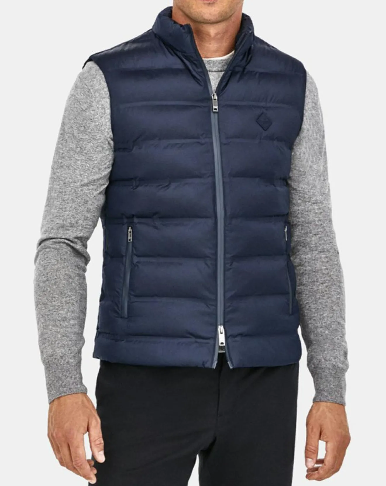 Online Hackett London Doudoune sans manches unie bleue