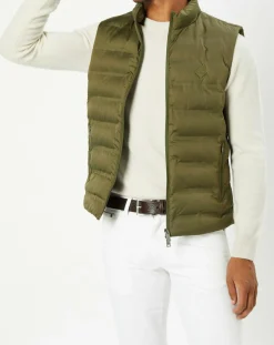 Homme Hackett London Doudoune sans manches unie kaki