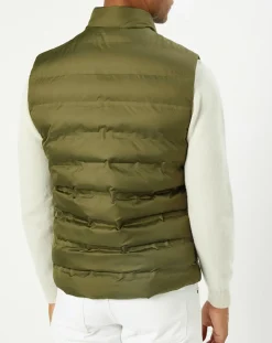 Homme Hackett London Doudoune sans manches unie kaki