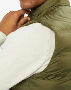 Homme Hackett London Doudoune sans manches unie kaki