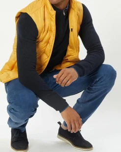 Homme Hackett London Doudoune sans manches unie jaune