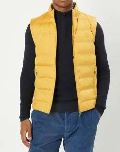 Homme Hackett London Doudoune sans manches unie jaune