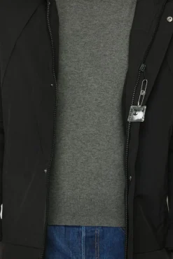 Homme C&Jo Doudoune semi-longue imperméable avec isolation thermique jusqu'à -20 °C noir