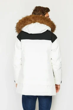 Online C&Jo Doudoune semi-longue imperméable avec isolation thermique jusqu'à -20 °C naturelle