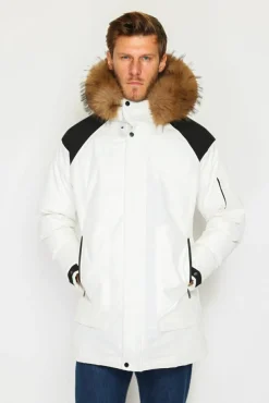 Online C&Jo Doudoune semi-longue imperméable avec isolation thermique jusqu'à -20 °C naturelle