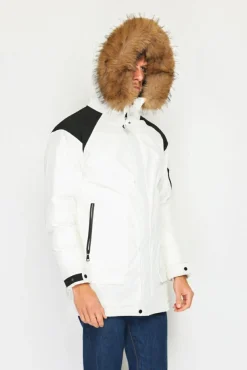 Online C&Jo Doudoune semi-longue imperméable avec isolation thermique jusqu'à -20 °C naturelle