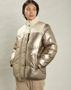 Hot Hartford Doudoune Volfy Foil écru/bronze