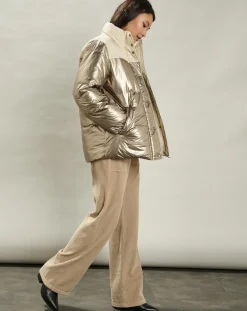 Hot Hartford Doudoune Volfy Foil écru/bronze