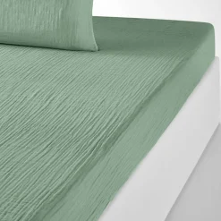 Discount Baton Rouge Drap housse 100% Gaze de coton bonnet 30 cm vert