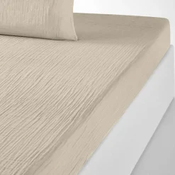 Clearance Baton Rouge Drap housse 100% Gaze de coton bonnet 30 cm beige