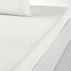 Baton Rouge Drap housse 100% Gaze de coton bonnet 30 cm blanc