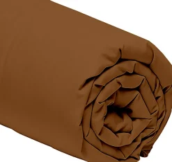 Sale Home Collection Drap housse 100% Percale de Coton ocre