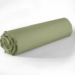 Blanc Passion Drap Housse en coton bonnet 35 cm uni verveine
