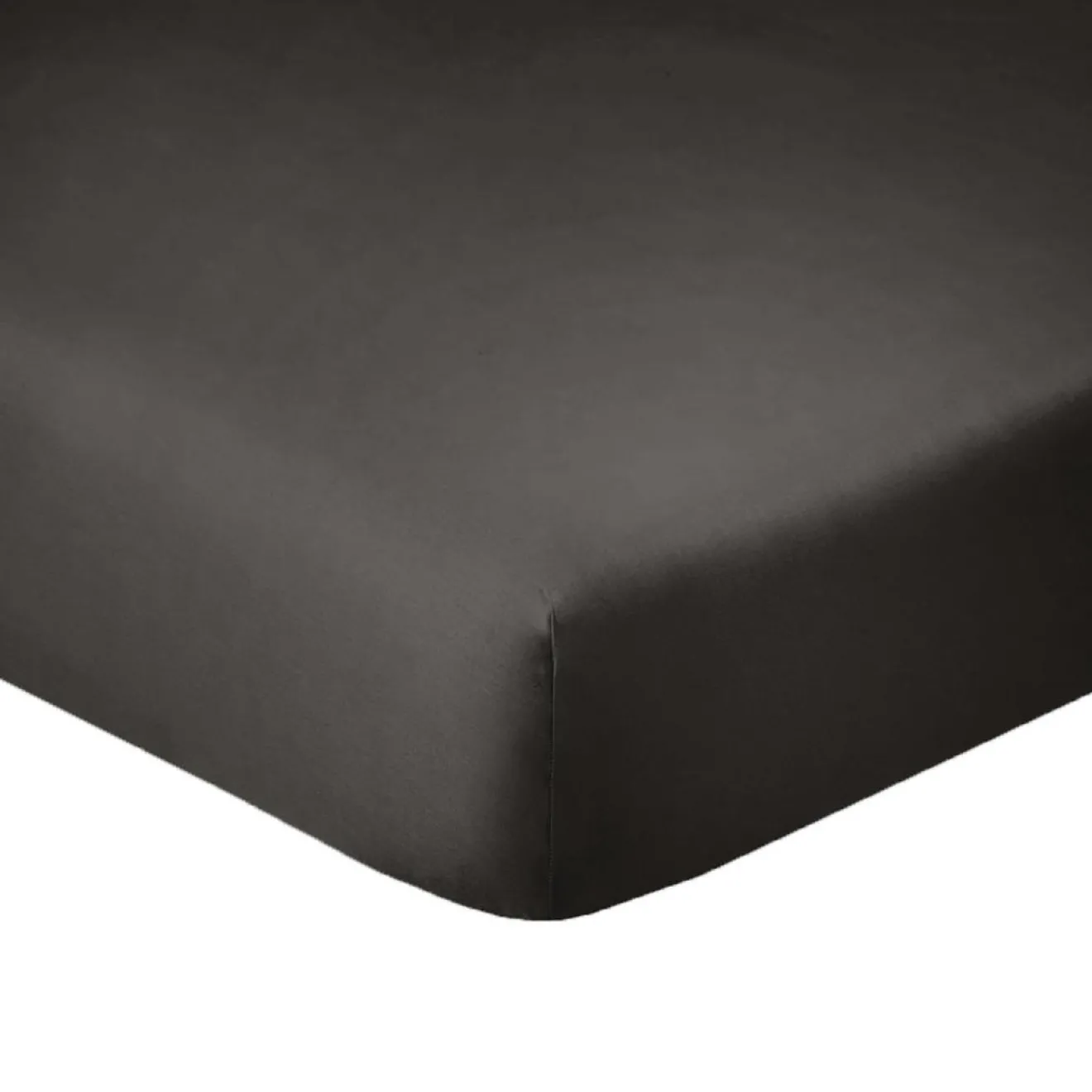 Sale Blanc Passion Drap Housse en coton bonnet 35 cm uni gris foncé