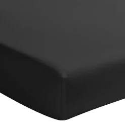 New Baton Rouge Drap housse en percale de coton lavé bonnet 30 cm noir minuit