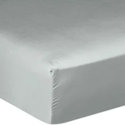 Online Baton Rouge Drap housse satin de coton lavé bonnet 30 cm vert