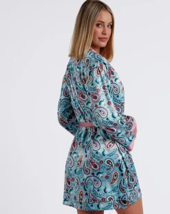 Femme Admas Déshabillé Garden bleu/rose