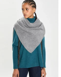 Femme Cashmere Tribu Echarpe 100% Cachemire Cascade grise
