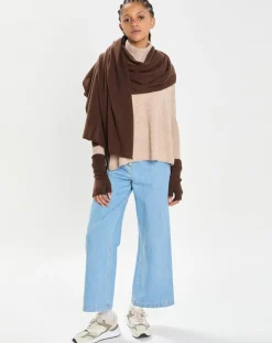Clearance Cashmere Tribu Echarpe 100% Cachemire Cascade brownie