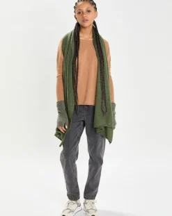 Femme Cashmere Tribu Echarpe 100% Cachemire Cascade forest