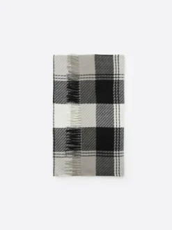 Homme Devred Echarpe à carreaux noire - 180x68 cm