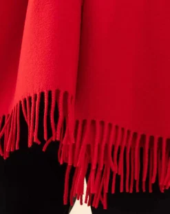 Outlet Indies Echarpe 100% Laine Sandra rouge - 160x54x10 cm