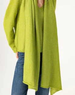 New Indies Echarpe en Kidmohair & Laine Lisam anis - 50x90 cm
