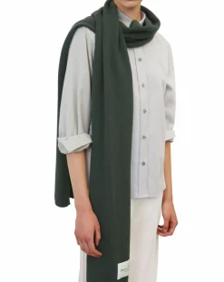 Online Marc O'Polo Echarpe en Laine mélangée chinée vert foncé