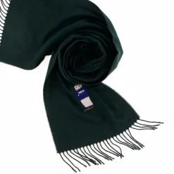 Outlet Hackett London Echarpe en Laine mélangée Harry Dog vert foncé - 180x30 cm