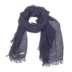 Bed and Philosophy Echarpe en lin violette 70x200cm