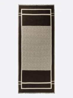 Homme Devred Echarpe fantaisie 100% viscose chocolat - 180x73 cm