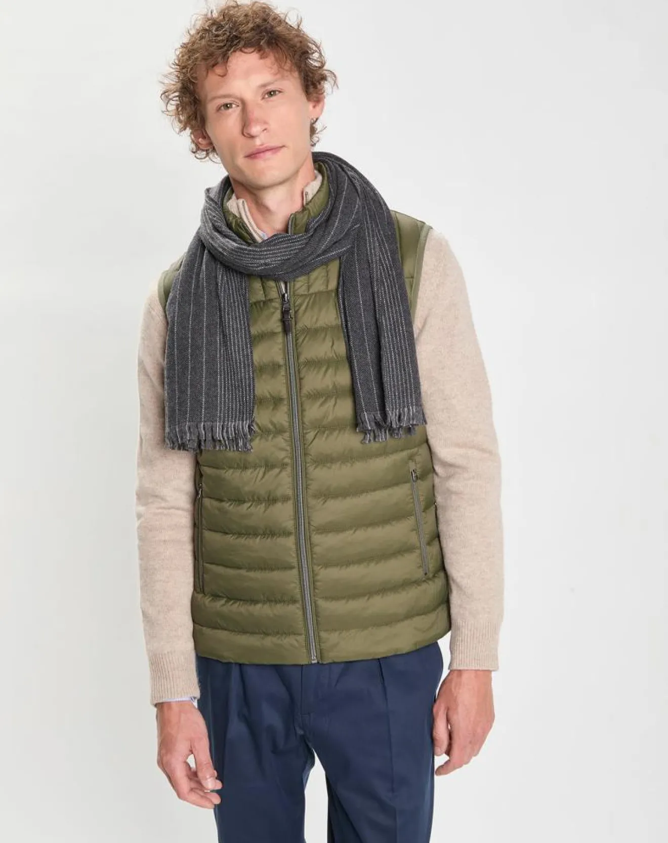 Homme Hackett London Echarpe Tennis à rayures gris foncé - 170x34 cm