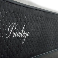 Discount Bellecour Ensemble Matelas + Sommier en bois Privilège anthracite/blanc - 140x190 cm