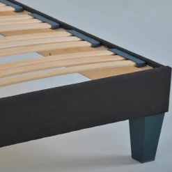 Discount Bellecour Ensemble Matelas + Sommier en bois Privilège anthracite/blanc - 140x190 cm