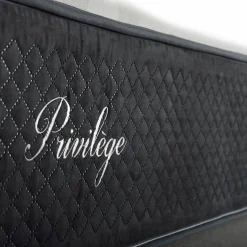 Bellecour Ensemble Matelas + Sommier en bois Privilège anthracite/blanc - 90x190 cm