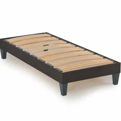 Bellecour Ensemble Matelas + Sommier en bois Privilège anthracite/blanc - 90x200 cm