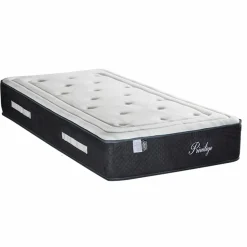 Bellecour Ensemble Matelas + Sommier en bois Privilège anthracite/blanc - 90x200 cm