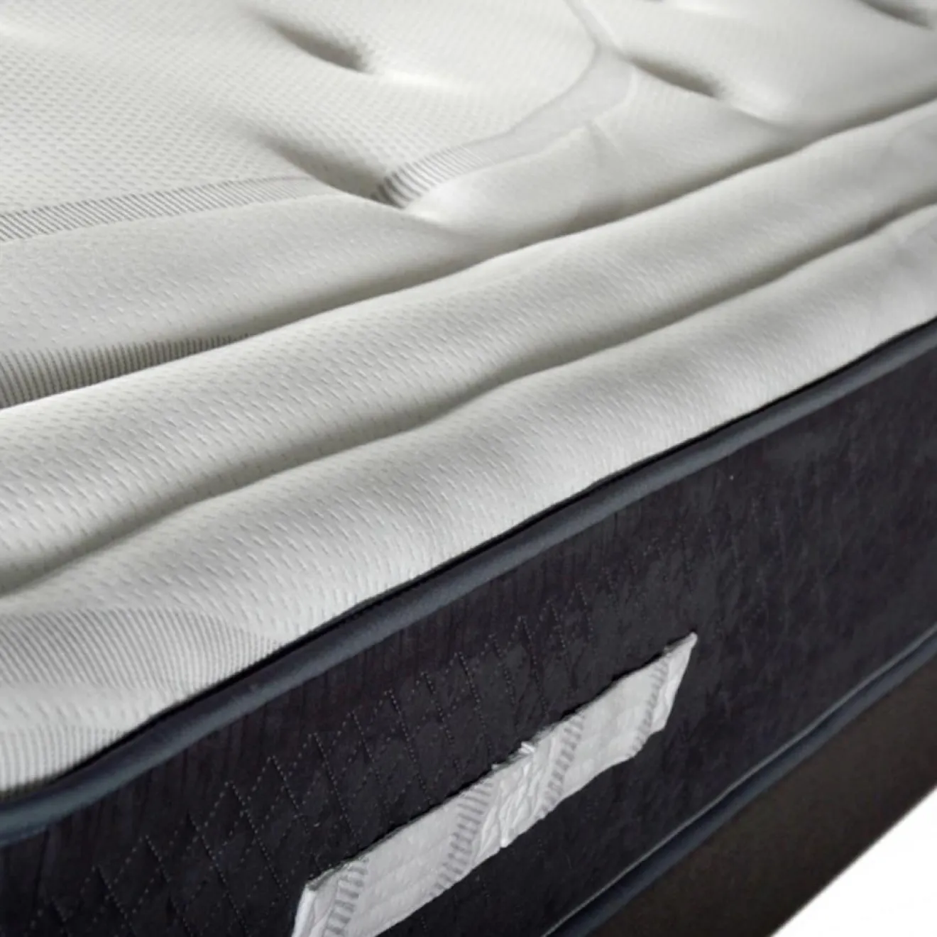 Outlet Bellecour Ensemble Matelas + Sommier en bois Privilège anthracite/blanc - 140x200 cm