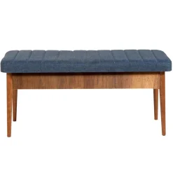 Online Wooden Art Ensemble table + 2 chaises + 2 bancs vina 1048 beige/bleu foncé