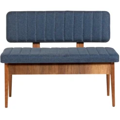 Online Wooden Art Ensemble table + 2 chaises + 2 bancs vina 1048 beige/bleu foncé