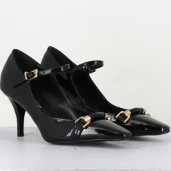Femme Garrice Lab Escarpins en Cuir gela noire - Talon : 7.5cm