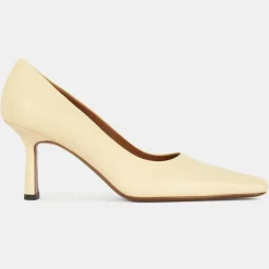 Femme Neous Escarpins en Cuir jaune pâle - Talon 7.5 cm