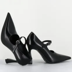 Femme Premiata Escarpins en Cuir M6590 noirs - Talon : 9.5 cm