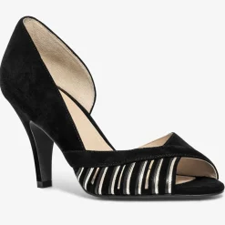 Femme Bocage Escarpins en Velours de Cuir Delaware noirs - Talon 8.5 cm