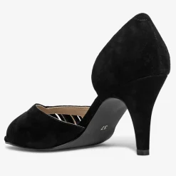 Femme Bocage Escarpins en Velours de Cuir Delaware noirs - Talon 8.5 cm