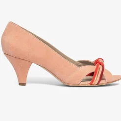 Femme Bocage Escarpins en Velours de Cuir Daphne pêche - Talon 6 cm