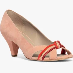 Femme Bocage Escarpins en Velours de Cuir Daphne pêche - Talon 6 cm
