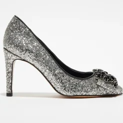 Femme Cosmoparis Escarpins Manifik à paillettes argentés - Talon 9 cm