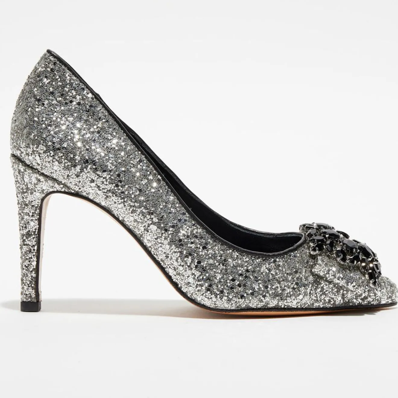 Femme Cosmoparis Escarpins Manifik à paillettes argentés - Talon 9 cm